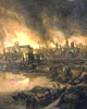 The Great Fire of London, 1666. Links to 'Buy a year of London's history' page